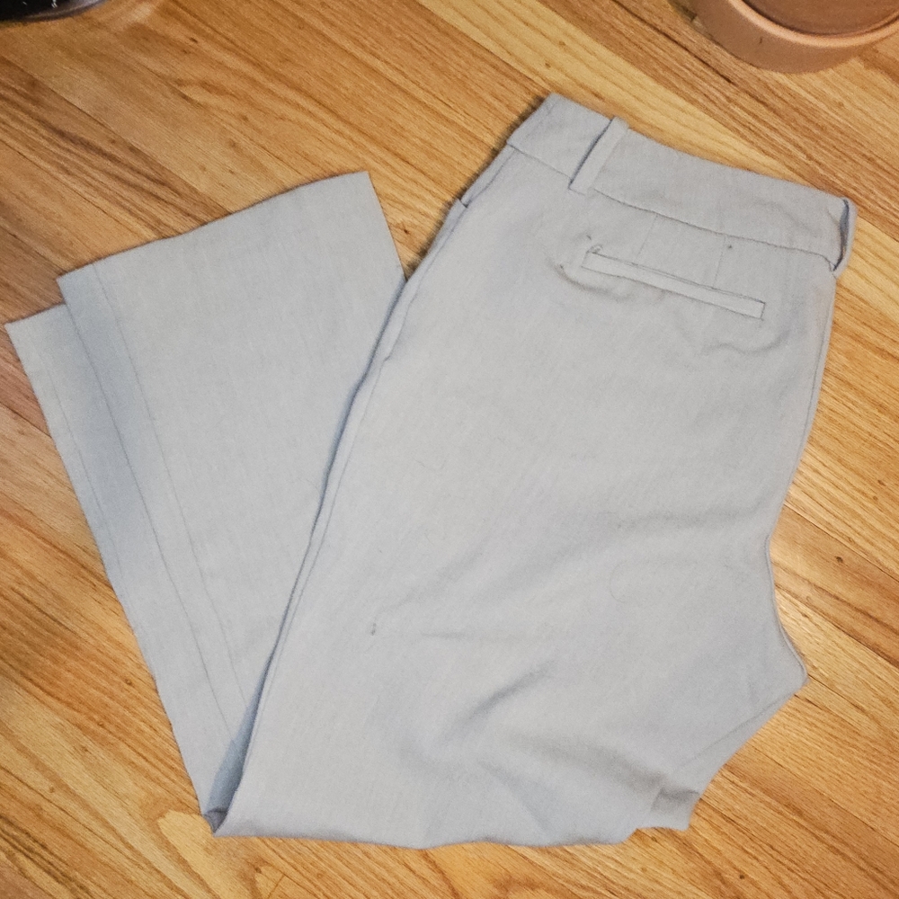 Merona Khaki Dress Pants Flat Front Boot Leg